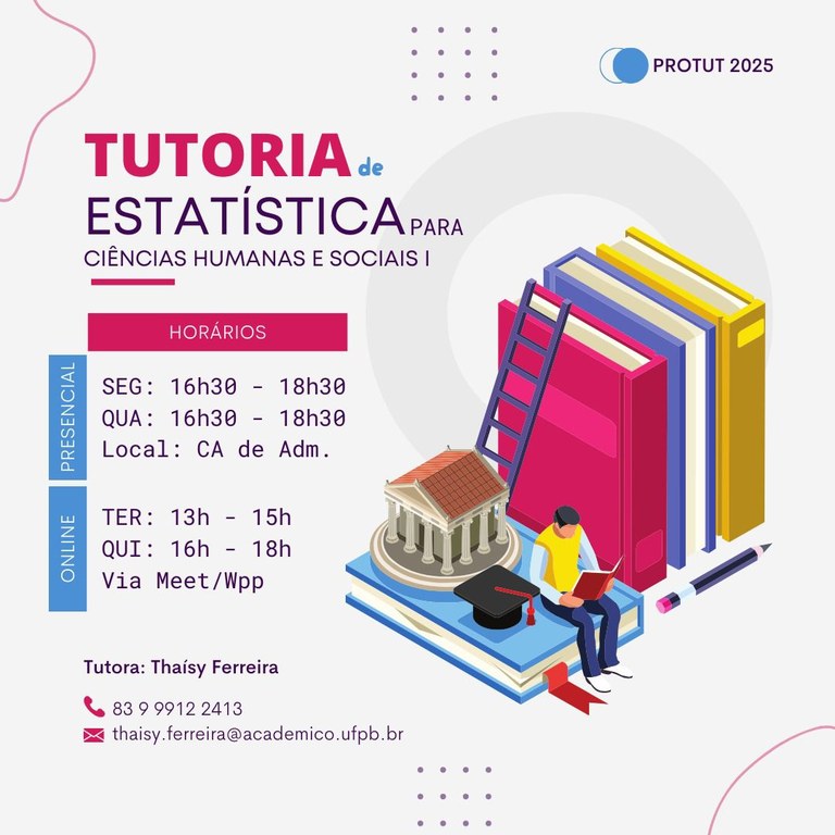 Tutoria de Estatística para Ciências Humanas e Sociais I - 2024.2 (Thaísy)
