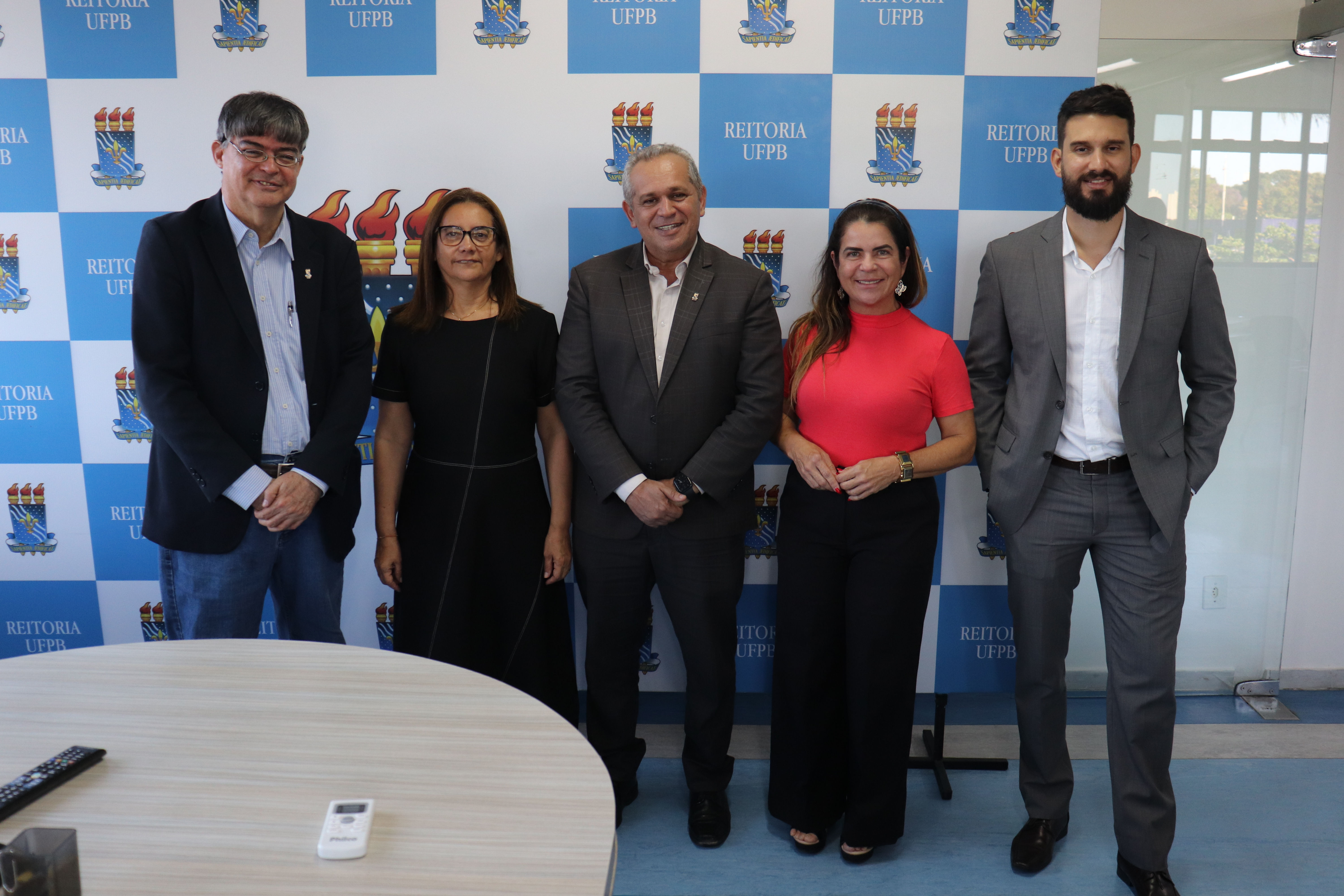 UFPB RECEBE REITORA DO IFPB E NOVO SUPERINTENDENTE DA FUNETEC Foto: Aline Lins